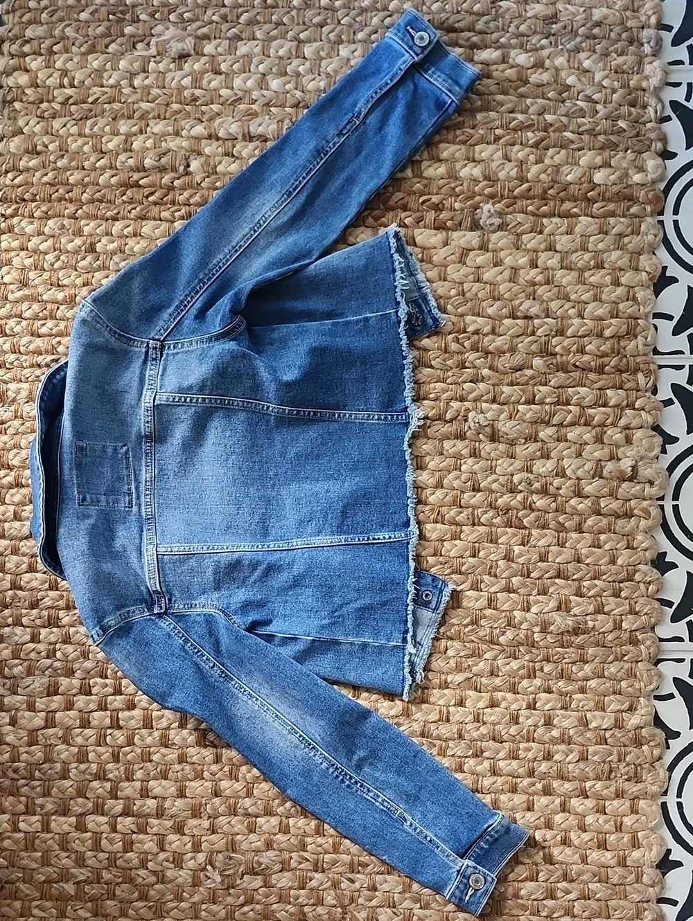 SO Girls' Cropped Blue Denim Jacket